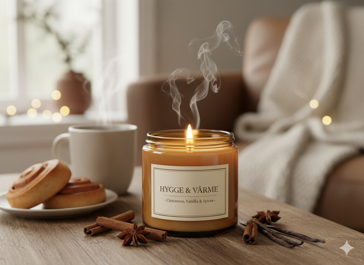 Hygge och värme ljus